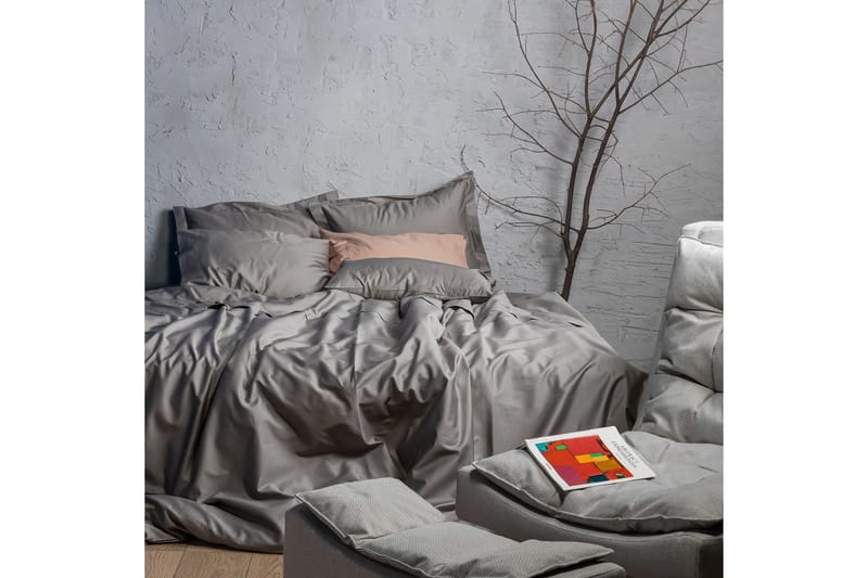 HÄLSA Bäddset 6-Dels 200x220/50x70 cm Antracit - Hälsa/Cotton Comfort Collection - Textilier & mattor - Sängkläder
