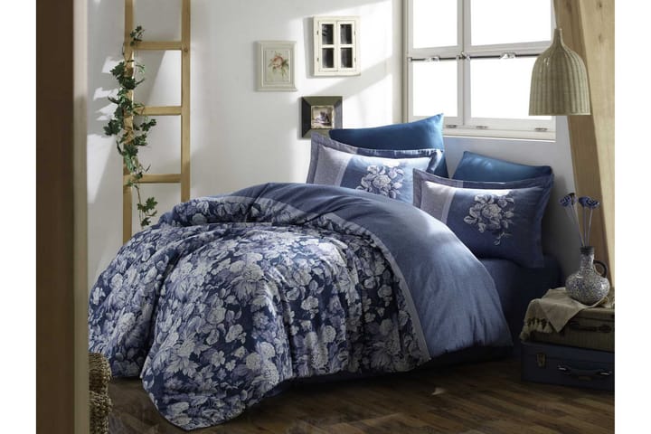 HOBBY EXCLUSIVE SATIN Bäddset Blå - Textilier & mattor - Sängkläder