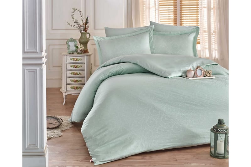 HOBBY EXCLUSIVE SATIN Bäddset Grön - Textilier & mattor - Sängkläder