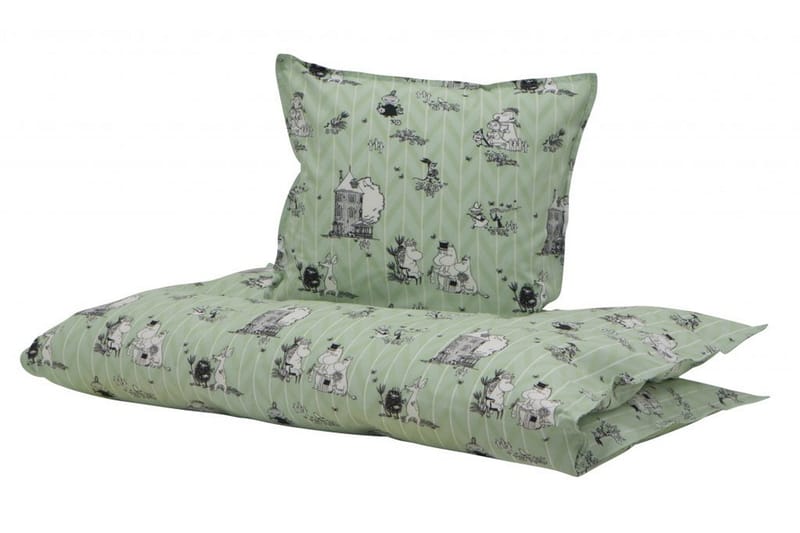 MOOMIN Bäddset 100x130 Grön - Textilier & mattor - Sängkläder