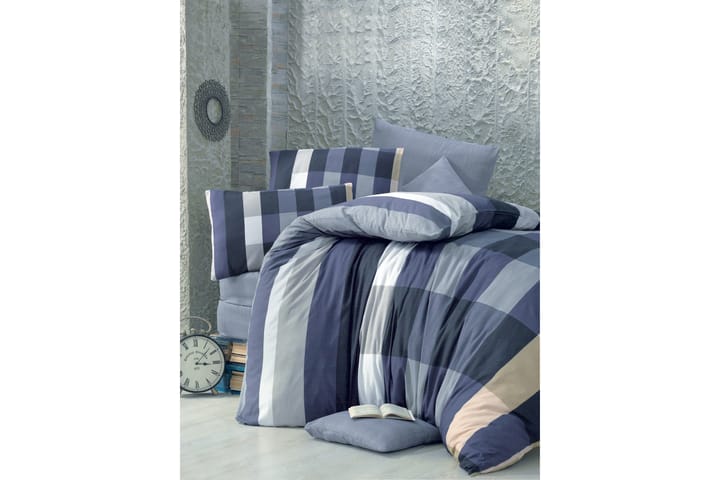 VICTORIA Bäddset Enkelt 3-dels Grå/Vit/Multi - Textilier & mattor - Sängkläder