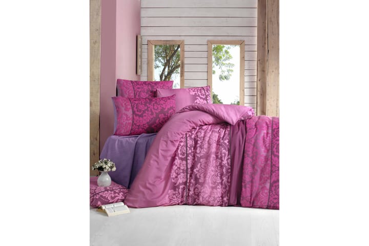 VICTORIA Bäddset Enkelt 3-dels Röd/Rosa - Textilier & mattor - Sängkläder