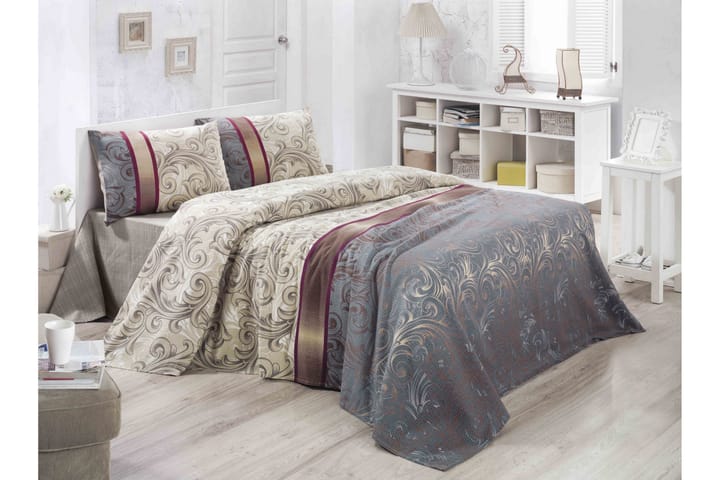 VICTORIA Överkast Dubbelt 200x230 Creme/Beige/Multi - Textilier & mattor - Sängkläder - Överkast - Överkast dubbelsäng