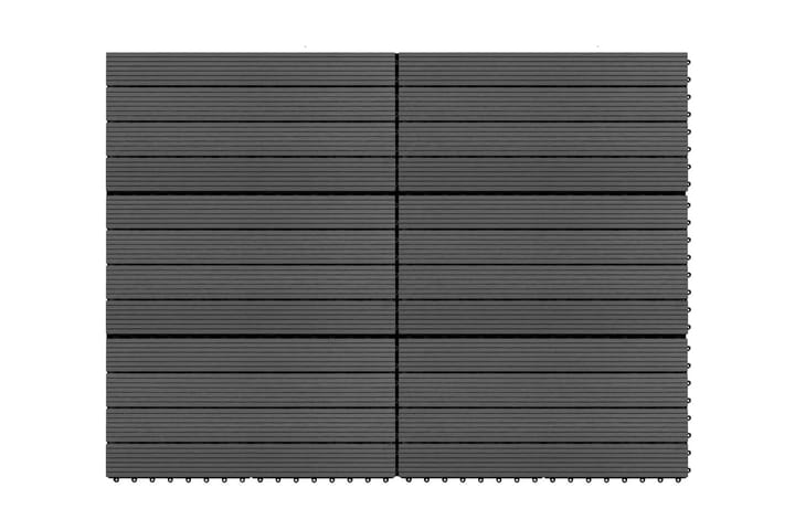 Markplattor 6 st WPC 60x30 cm 1,08 m² svart - Svart - Utemöbler - Balkong - Balkonggolv - Trall balkong