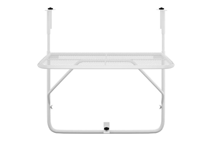 Balkongbord vit 60x40 cm stål - Vit - Utemöbler - Balkong - Balkongmöbler - Balkongbord