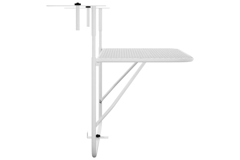 Balkongbord vit 60x40 cm stål - Vit - Utemöbler - Balkong - Balkongmöbler - Balkongbord