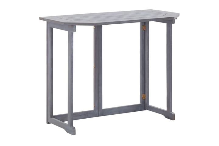 Hopfällbart balkongbord 90x50x74 cm massivt akaciaträ - Grå - Utemöbler - Balkong - Balkongmöbler - Balkongbord