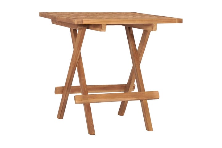 Hopfällbart trädgårdsbord 50x50x50 cm massivt teakträ - Brun - Utemöbler - Balkong - Balkongmöbler - Balkongbord