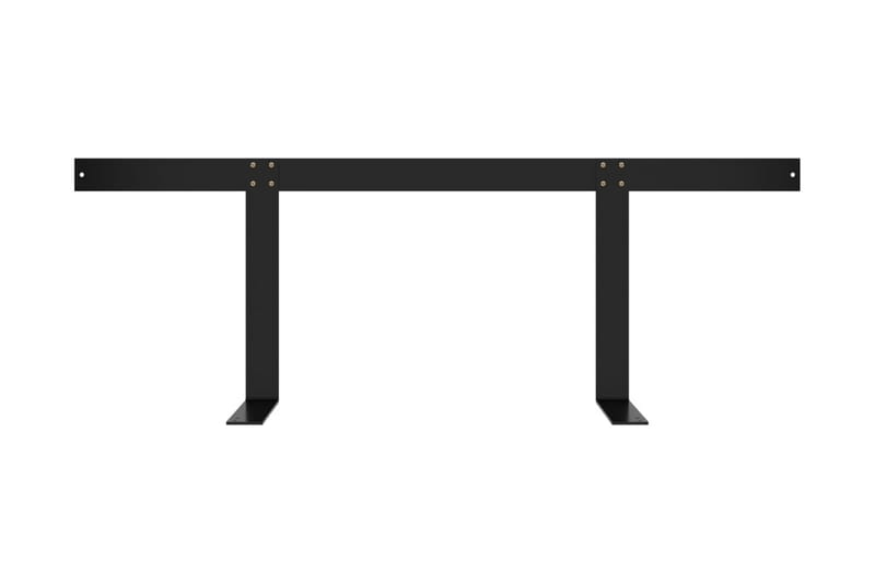 Ryggstöd för pallsoffa svart 110 cm järn - Svart - Utemöbler - Övrigt utemöbler - Moduler utesoffor - Fotpall & pall utomhus