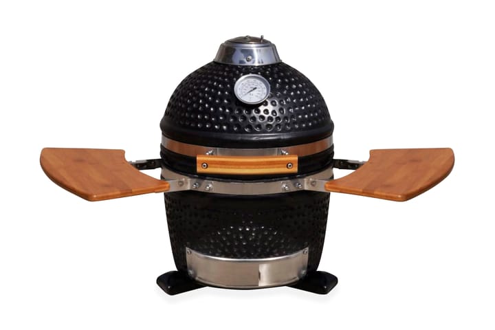 Grillrök Kamado 44cm keramisk - Svart - Utemöbler - Grillar & matlagning utomhus - Rökar & rökgrill
