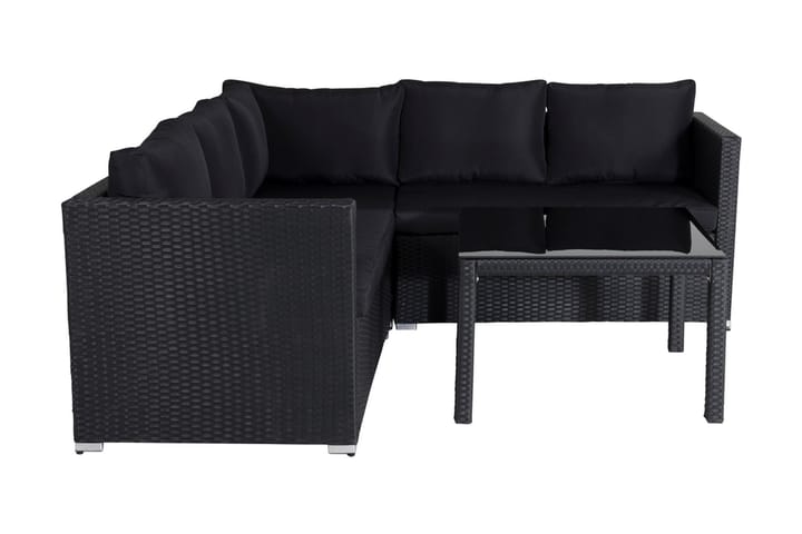 KUBA Loungegrupp med Dynor Svart - Venture Home - Möbler - Vardagsrum - Soffbord & vardagsrumsbord - Sidobord & lampbord