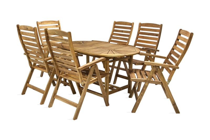 Möbelset FINLAY bord och 6 stolar