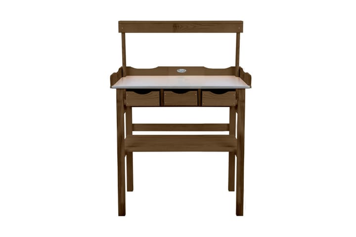 Esschert Design Planteringsbord med låda och hylla brun - Utemöbler - Övrigt utemöbler - Tillbehör - Övriga trädgårdstillbehör