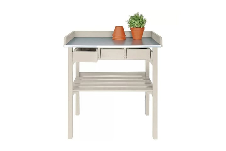 Esschert Design Planteringsbord vit CF29W - Vit - Utemöbler - Övrigt utemöbler - Tillbehör - Övriga trädgårdstillbehör