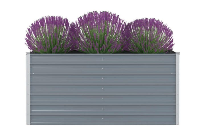 Odlingslåda 160x80x77 cm galvaniserad stål grå - Grå - Utemöbler - Övrigt utemöbler - Tillbehör - Övriga trädgårdstillbehör