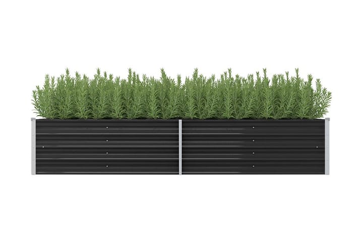 Odlingslåda upphöjd antracit 240x80x45 cm galvaniserat stål - Grå - Utemöbler - Övrigt utemöbler - Tillbehör - Övriga trädgårdstillbehör