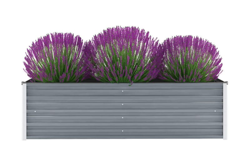 Odlingslåda upphöjd galvaniserat stål 160x40x45 cm grå - Grå - Utemöbler - Övrigt utemöbler - Tillbehör - Övriga trädgårdstillbehör