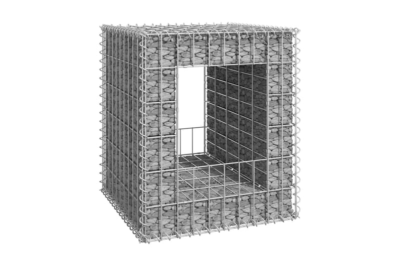 Gabionkorg stolpform 50x50x60 cm järn - Silver - Utemöbler - Övrigt utemöbler - Tillbehör - Staket & grindar