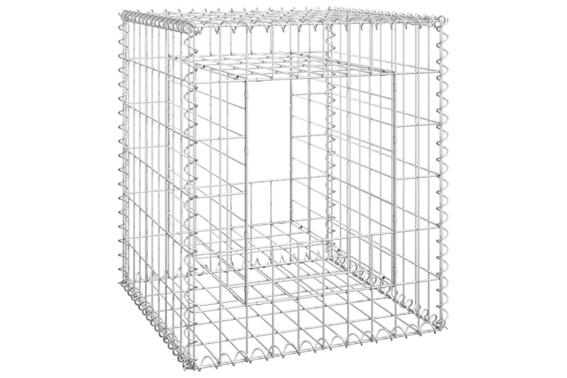 Gabionkorg stolpform 50x50x60 cm järn - Silver - Utemöbler - Övrigt utemöbler - Tillbehör - Staket & grindar