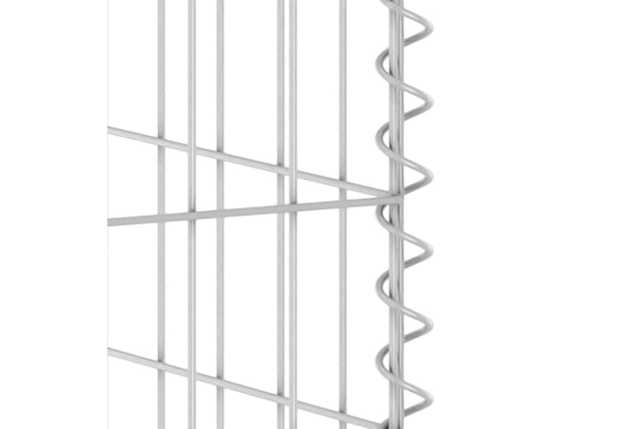 Gabionmur för soptunnor galvaniserat stål 250x100x110 cm