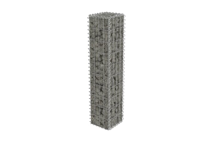 Gabionmur i galvaniserat stål 20x20x100 cm - Silver - Utemöbler - Övrigt utemöbler - Tillbehör - Staket & grindar