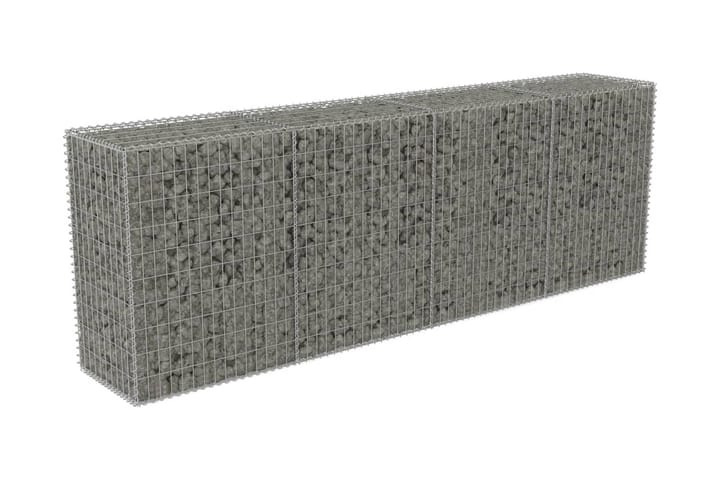 Gabionmur i galvaniserat stål 300x50x100 cm - Silver - Utemöbler - Övrigt utemöbler - Tillbehör - Staket & grindar