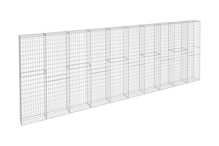 Gabionmur i galvaniserat stål 600x30x200 cm - Silver - Utemöbler - Övrigt utemöbler - Tillbehör - Staket & grindar