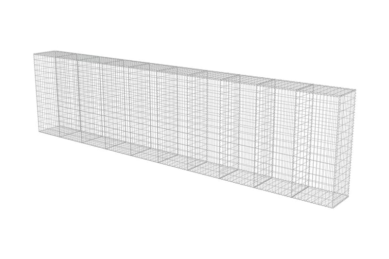 Gabionmur i galvaniserat stål 600x50x150 cm - Silver - Utemöbler - Övrigt utemöbler - Tillbehör - Staket & grindar