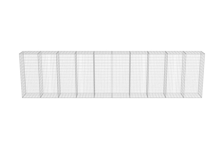 Gabionmur i galvaniserat stål 600x50x150 cm - Silver - Utemöbler - Övrigt utemöbler - Tillbehör - Staket & grindar