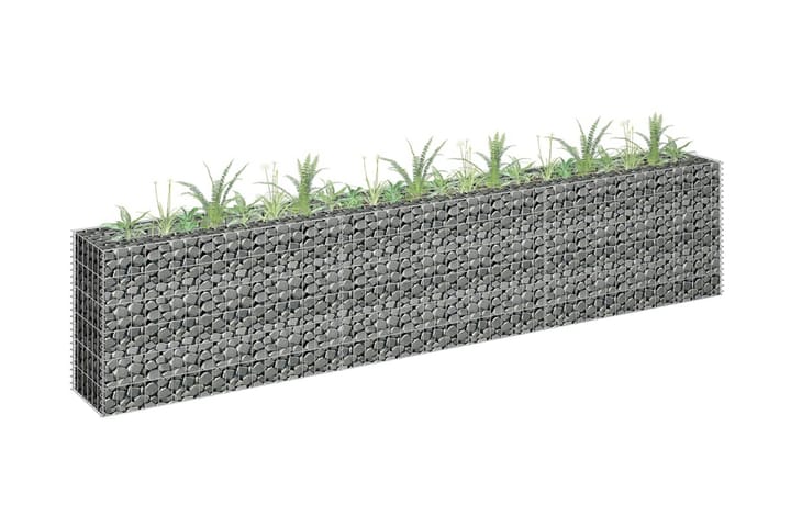 Planteringsgabion upphöjd galvaniserat stål 270x30x60 cm