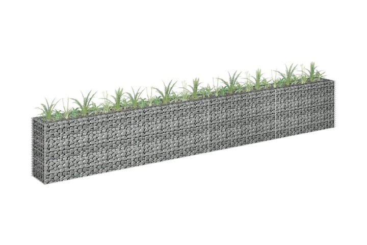 Planteringsgabion upphöjd galvaniserat stål 360x30x60 cm