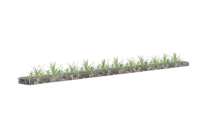 Planteringsgabion upphöjd galvaniserat stål 450x30x10 cm