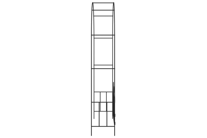 Rosenbåge med grind svart 138x40x238 cm järn - Svart - Utemöbler - Övrigt utemöbler - Tillbehör - Staket & grindar