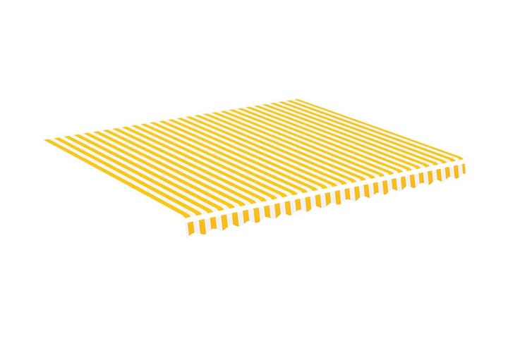 Markisväv gul och vit 4x3,5 m