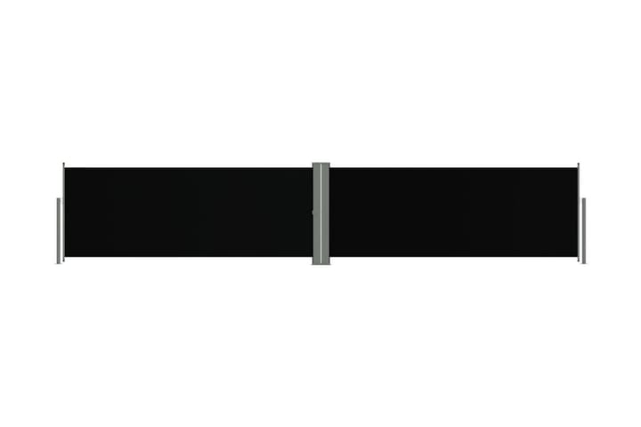 Infällbar sidomarkis 117x600 cm svart - Svart - Utemöbler - Solskydd - Markiser