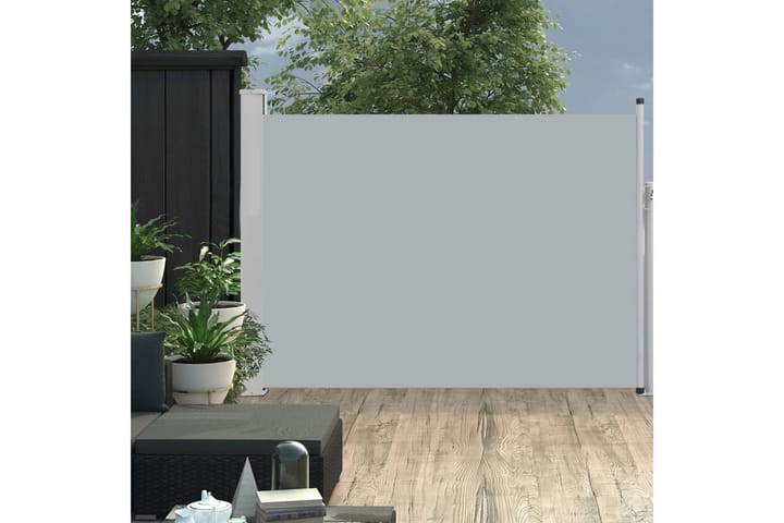 Infällbar sidomarkis 120x500 cm grå - Grå - Utemöbler - Solskydd - Markiser
