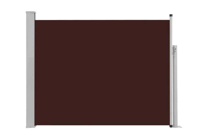 Infällbar sidomarkis 140x500 cm brun - Grå - Utemöbler - Solskydd - Markiser - Sidomarkis