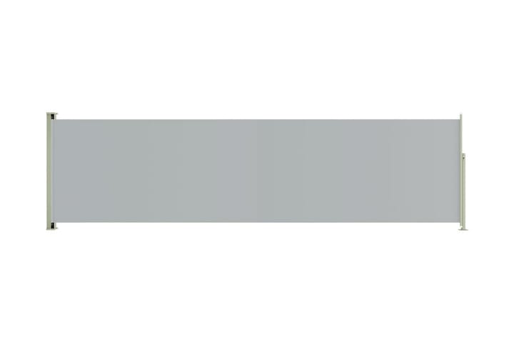Infällbar sidomarkis 140x500 cm grå - Grå - Utemöbler - Solskydd - Markiser - Sidomarkis