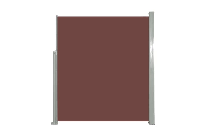 Infällbar sidomarkis 160x500 cm brun - Brun - Utemöbler - Solskydd - Markiser