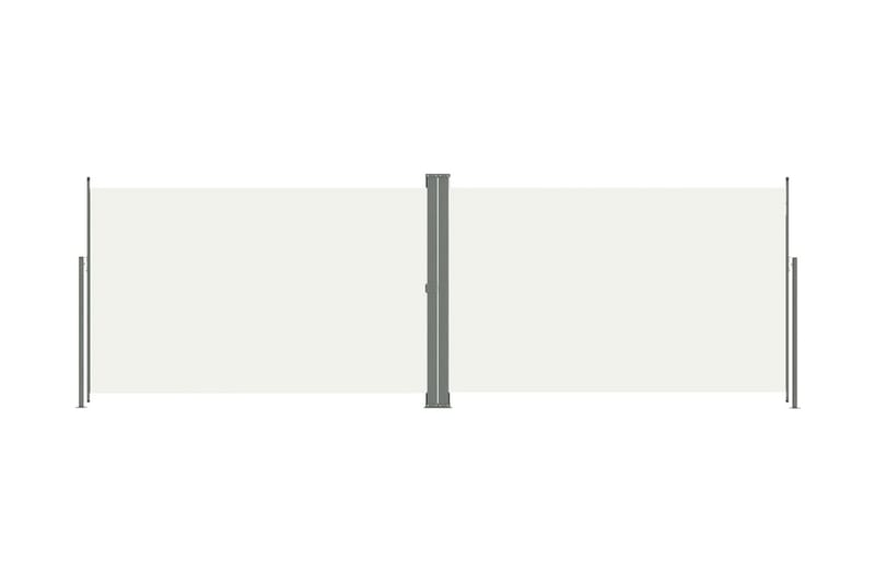 Infällbar sidomarkis 220x600 cm gräddvit - Vit - Utemöbler - Solskydd - Markiser