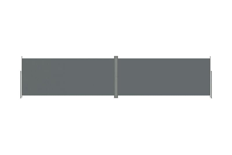 Infällbar sidomarkis antracit 220x1000 cm - Grå - Utemöbler - Solskydd - Markiser - Sidomarkis