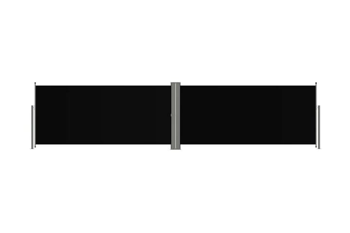 Infällbar sidomarkis svart 140x600 cm - Svart - Utemöbler - Solskydd - Markiser