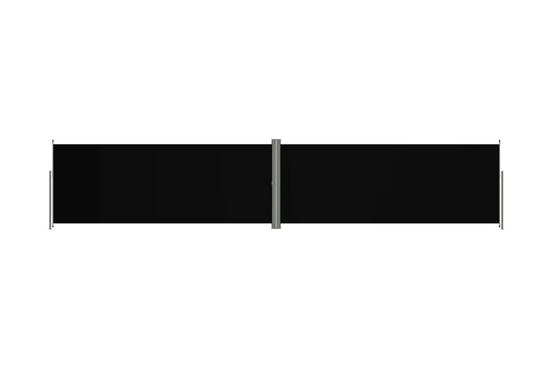 Infällbar sidomarkis svart 200x1000 cm - Svart - Utemöbler - Solskydd - Skärmskydd & vindskydd