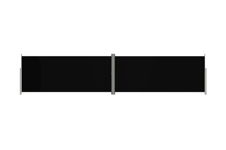 Infällbar sidomarkis svart 220x1000 cm - Svart - Utemöbler - Solskydd - Markiser