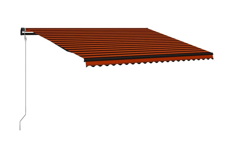 Markis automatiskt infällbar 500x300 cm orange och brun
