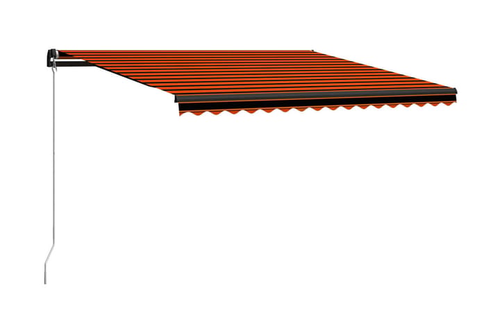Markis manuellt infällbar 400x300 cm orange och brun