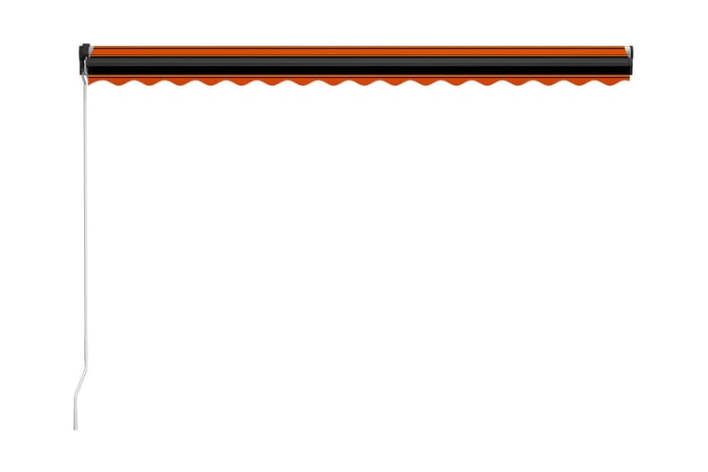 Markis manuellt infällbar 400x300 cm orange och brun - Orange - Utemöbler - Solskydd - Markiser