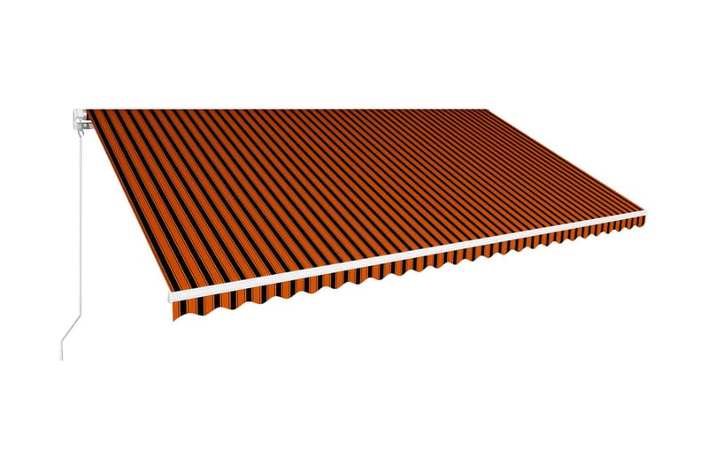 Markis manuellt infällbar 600x300 cm orange och brun
