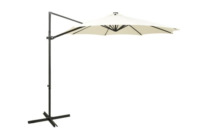 Frihängande parasoll med stång och LED sand 300 cm