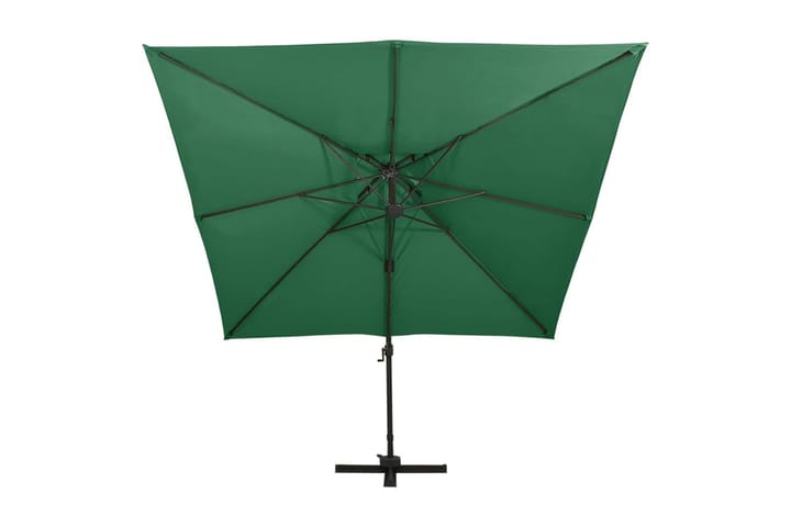 Frihängande parasoll med ventilation 300x300 cm grön - Grön - Utemöbler - Solskydd - Parasoll - Hängparasoll